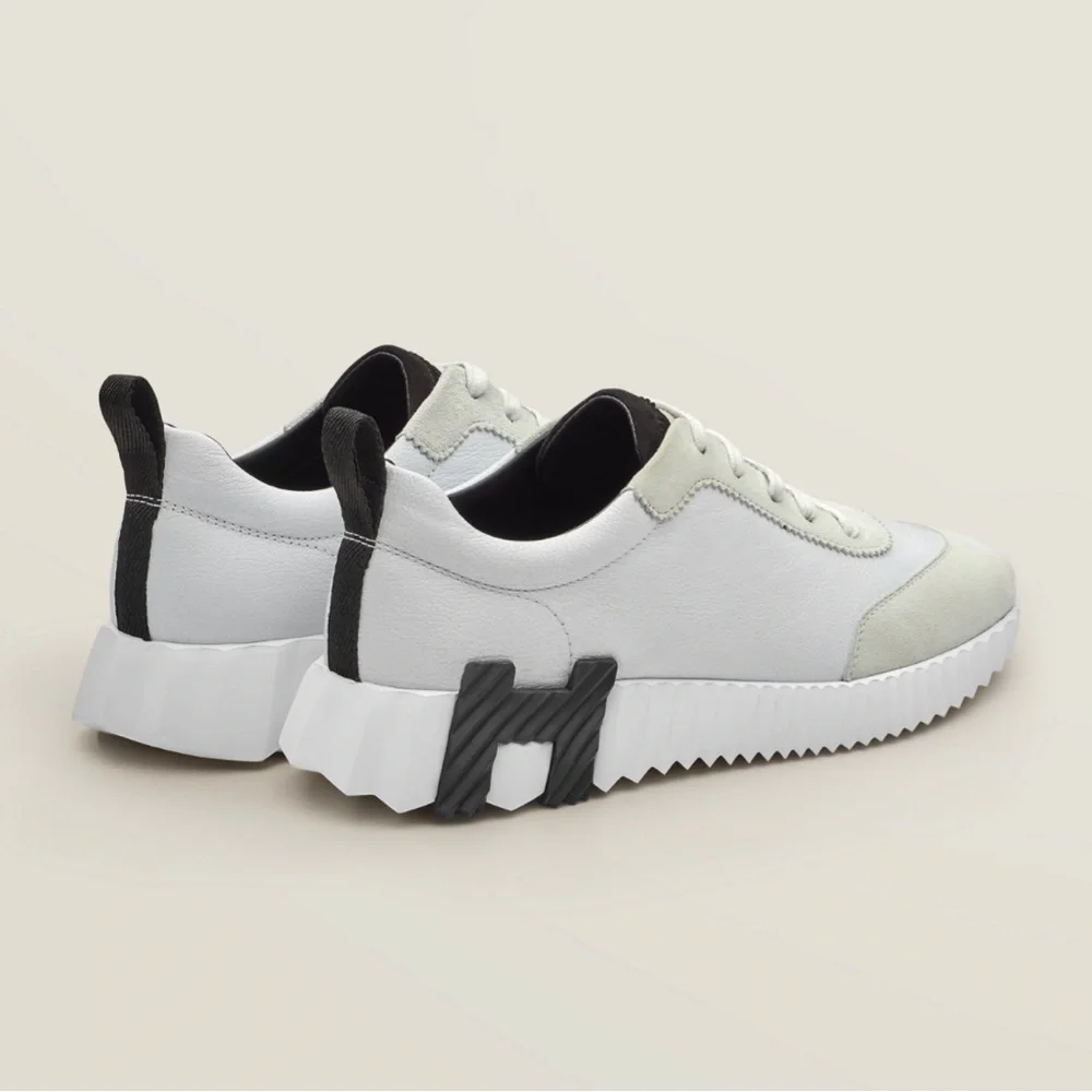 Hermes leather bouncing sneakers size 38.5 - Picture 2 of 12